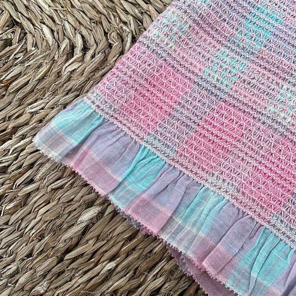 LoveShackFancy Molly smocked plaid top - Picture 4 of 4